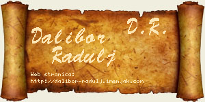 Dalibor Radulj vizit kartica